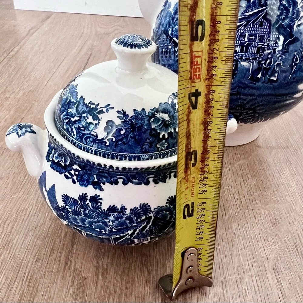 Enoch Wedgwood - Avon Cottage Tea Set Coffee Tea Pot Creamer Sugar Bowl VTG RARE